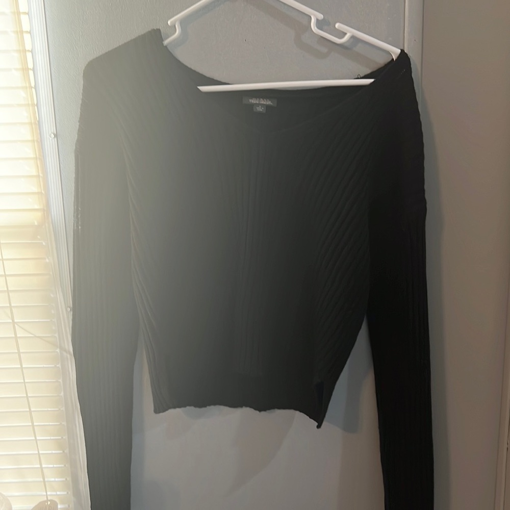cropped ribbed sweater